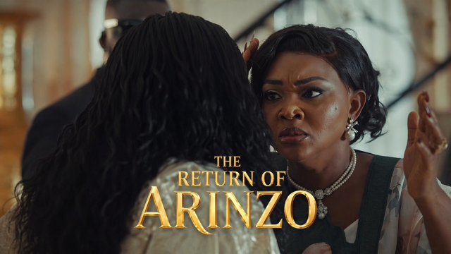 The Return of Arinzo movie scene intense confrontation Nollywood drama