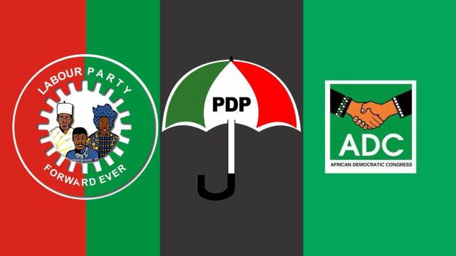 African Democratic Congress (ADC), Peoples Democratic Party (PDP) and Labour Party (LP)