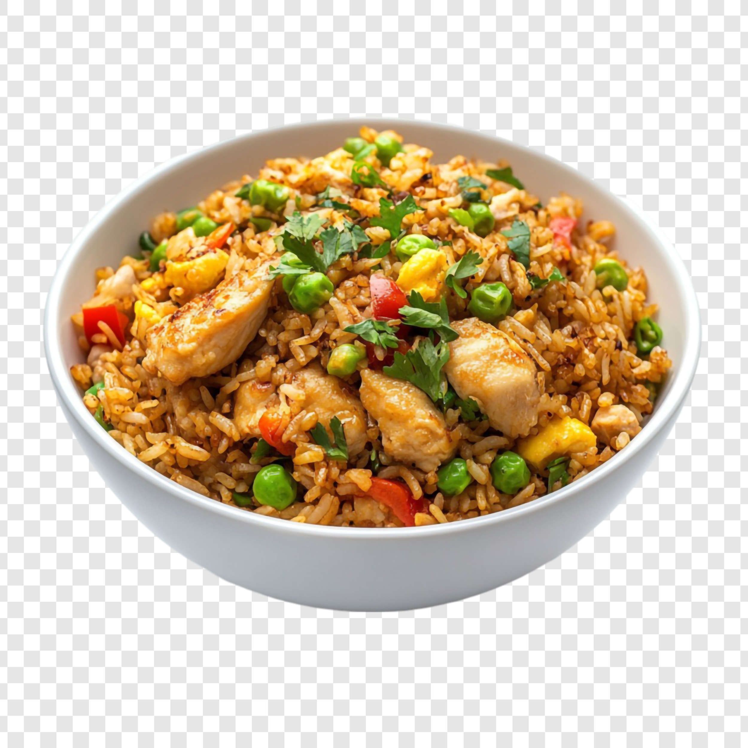 Delicious Chicken Fried Rice in a Bowl