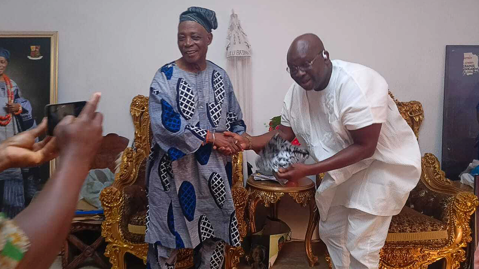 Oba Rashidi Ladoja and Ex-governor Ayodele Fayose