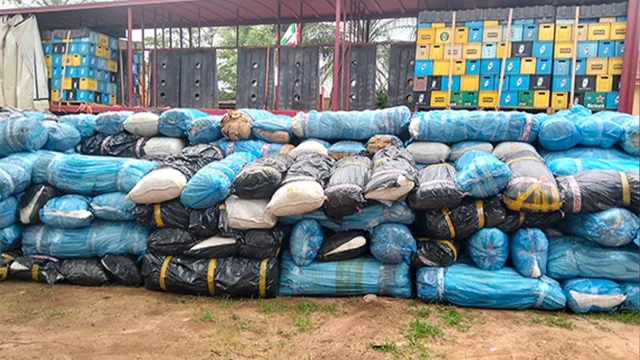 Seized illicit drugs and truck
