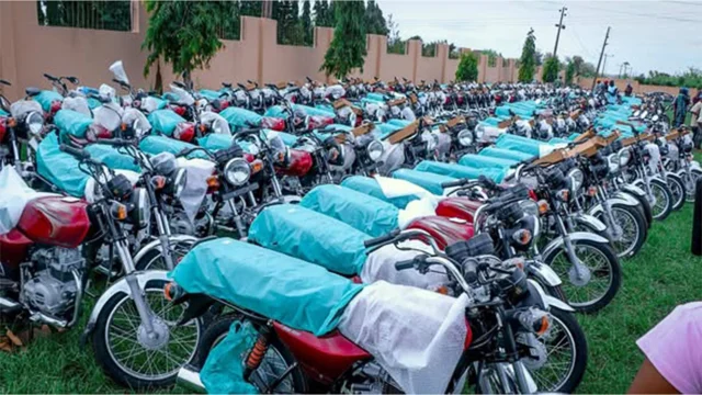 The donated motorcycles