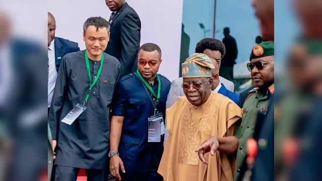 President Bola Ahmed Tinubu during the commissioning of the New Nigeria Revenue Service (NRS) Headquarters