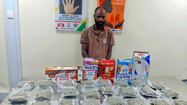 Suspect with recovered illicit drugs