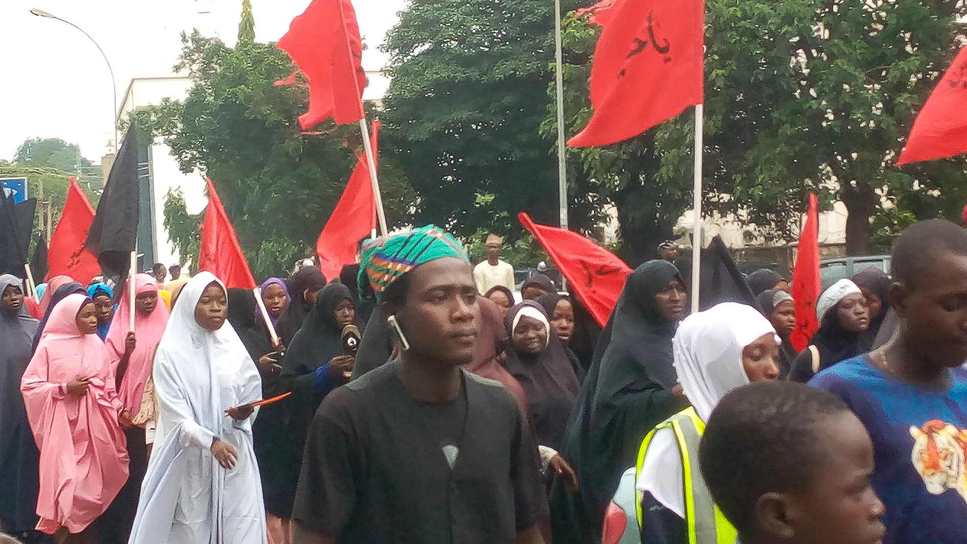 Protesting IMN (Shiites) members