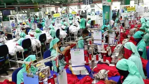 A garment producing factory