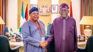 Joseph Olasunkanmi Tegbe and President Bola Tinubu
