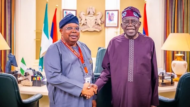 Joseph Olasunkanmi Tegbe and President Bola Tinubu