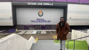 Charles Ogbuehi at the Estadio Jose Zorrilla, home of Real Valladolid