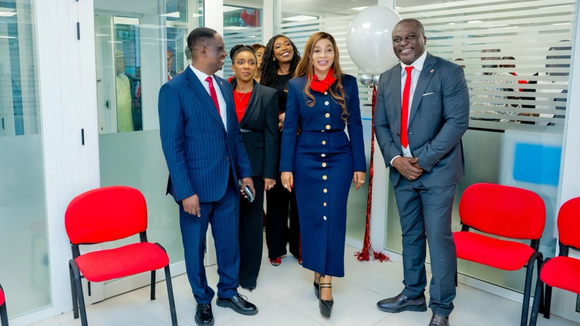 Dame Adaora Umeoji, Group Managing Director and Chief Executive Officer of Zenith Bank Plc takes a tour of the CIV branch