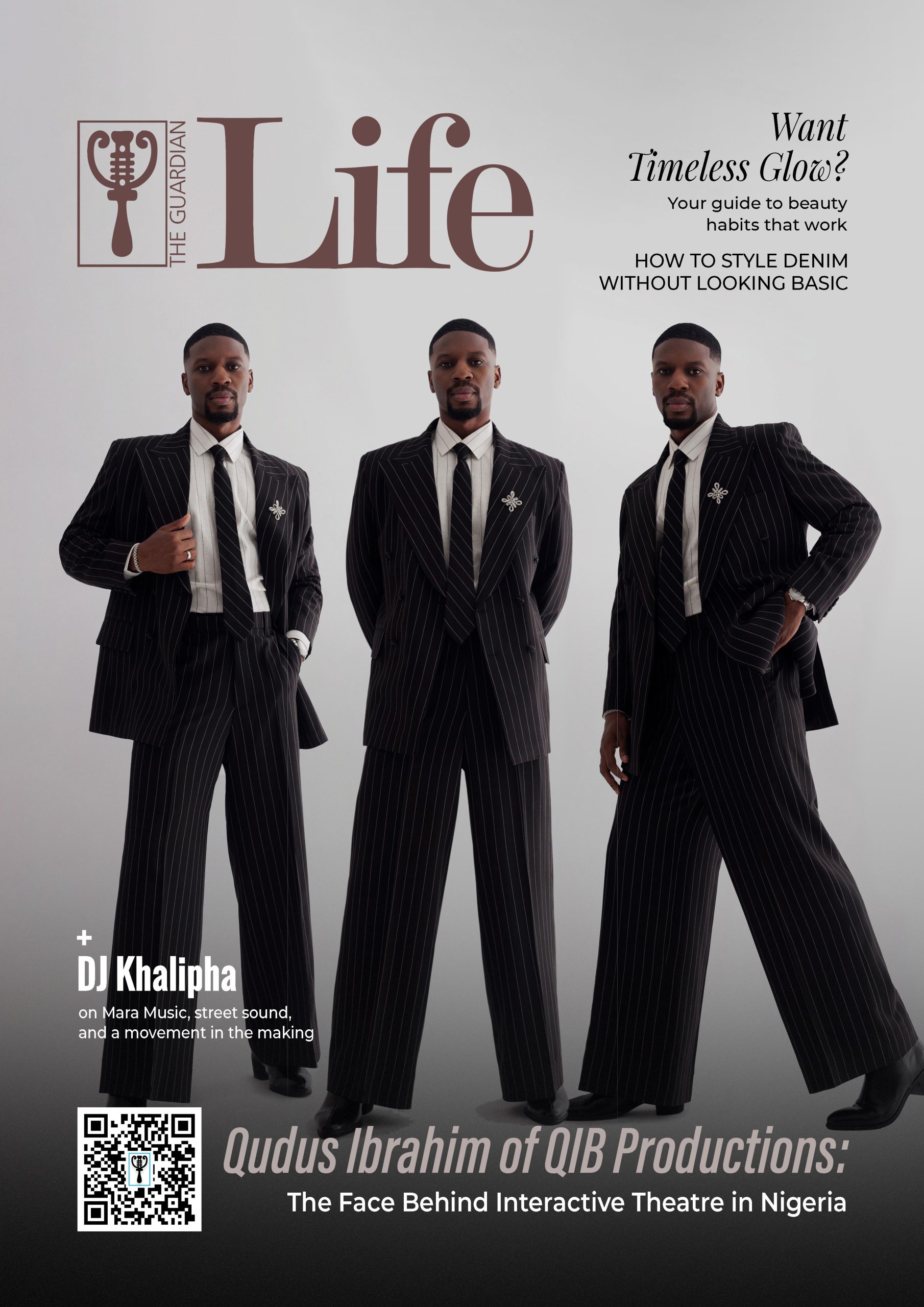 Founder of QIB Productions, Qudus Ibrahim, on the cover of Guardian Life