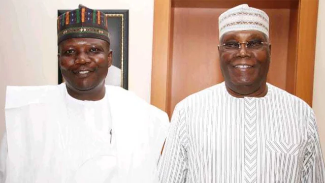 Hon. Abdulkadir Olarewaju Oba-Aluko and former Vicepresident Atiku Abubakar
