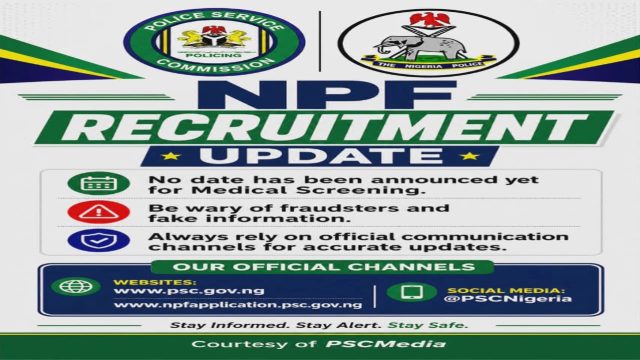 NPF Recruitment update
