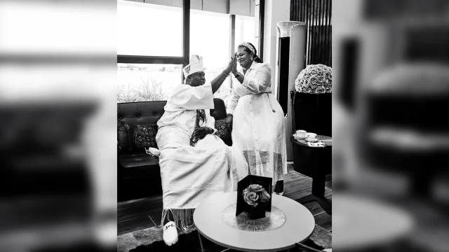 Ooni and Olori Mariam. Photo X OoniAdimulaIfe
