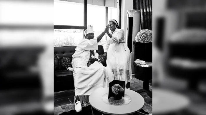 Ooni and Olori Mariam. Photo X OoniAdimulaIfe