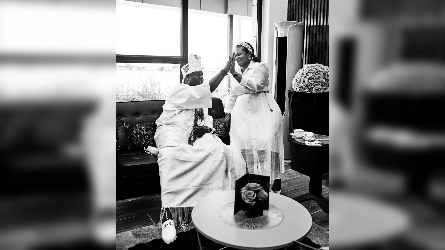 Ooni and Olori Mariam. Photo X OoniAdimulaIfe