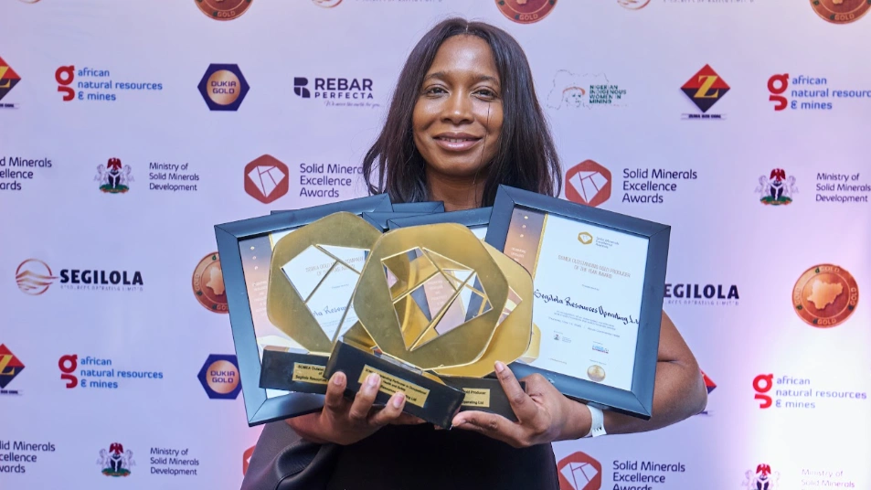 Segilola Resources Operating Limited won three major honours at the Solid Minerals Excellence Awards, including Gold Mining Company of the Year.