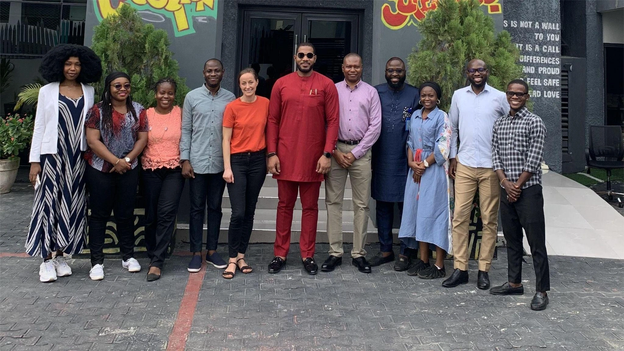 The Freedom Fund Management Team visits the Slum2School Africa Hub in Lagos, Nigeria.