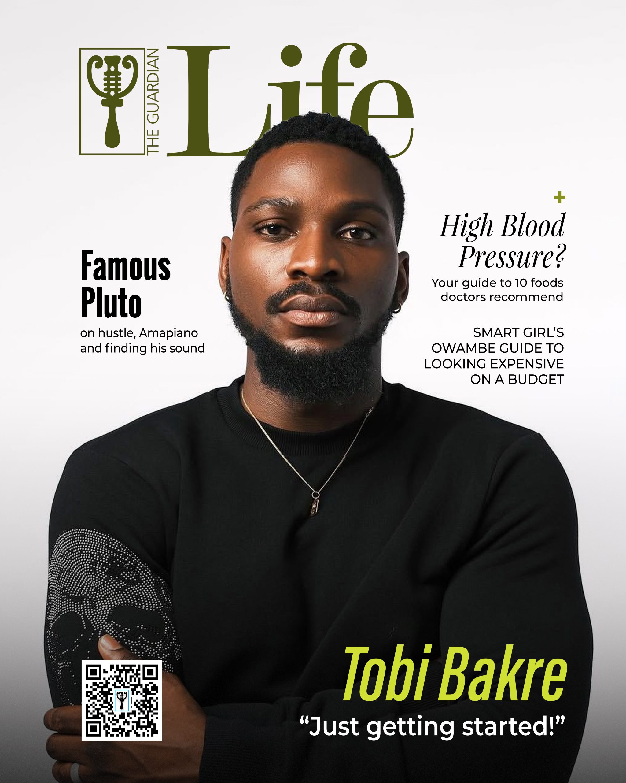 Tobi Bakre on the cover of Guardian Life
