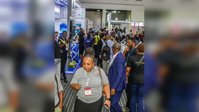 Visitors and exhibitors during the 2026 West Africa Automotive Show at Landmark Event Centre, Lagos. Photo WAAS