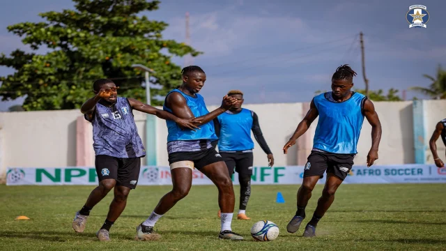 Shooting Stars players in training