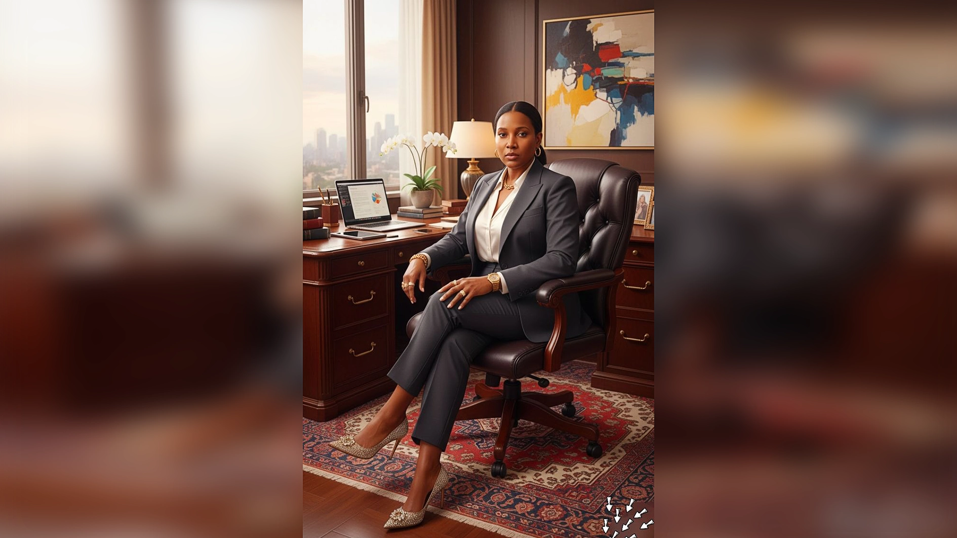 A sitting queen