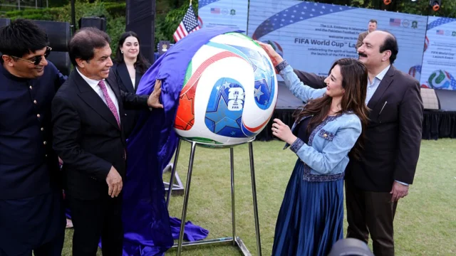 A prototype of Trionda, the official match ball for the 2026 World Cup