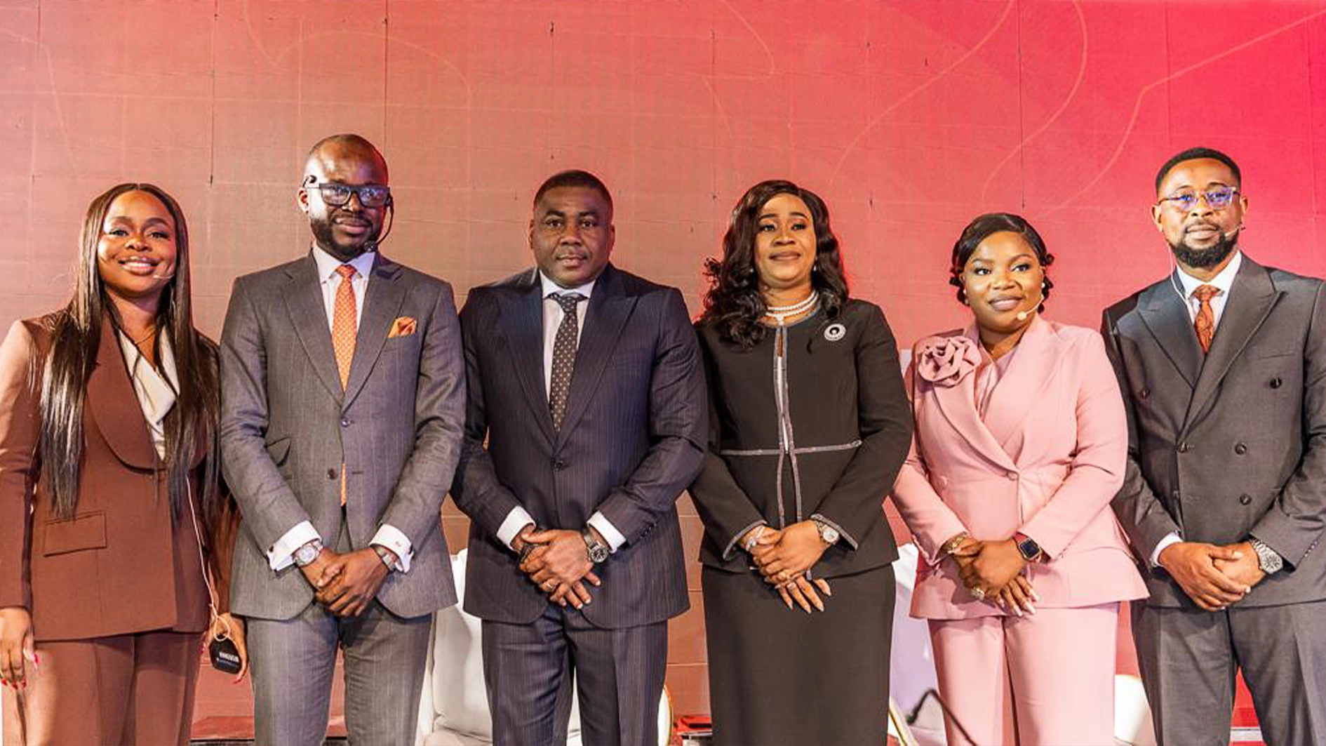 MD/CEO, Griffin Capital Asset Management, Ugonnaya Osi (Left); Group CEO, Griffin Capital Group, Babatunde Obaniyi; Group Chairman, Griffin Capital Group, Musa Bello Esq; MD/CEO, Griffin Insurance Brokers Limited, Mfon Akpan; MD/CEO, Griffin Capital Finance Company, Abiola Ajayi; and MD/CEO, Griffin Capital Advisory, Chukwudifu Ugwu; at the brand launch of Griffin Capital Group in Ikoyi, Lagos.