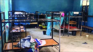 Dormitory of St. Mary’s Catholic Primary and Secondary School, Niger State, after the students and staff were abducted by gunmen in Papiri community, on Friday, November 21, 2025
