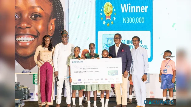 Igbeyinadun Primary School has won the 3rd Dacurate Primary School Leadership Quiz