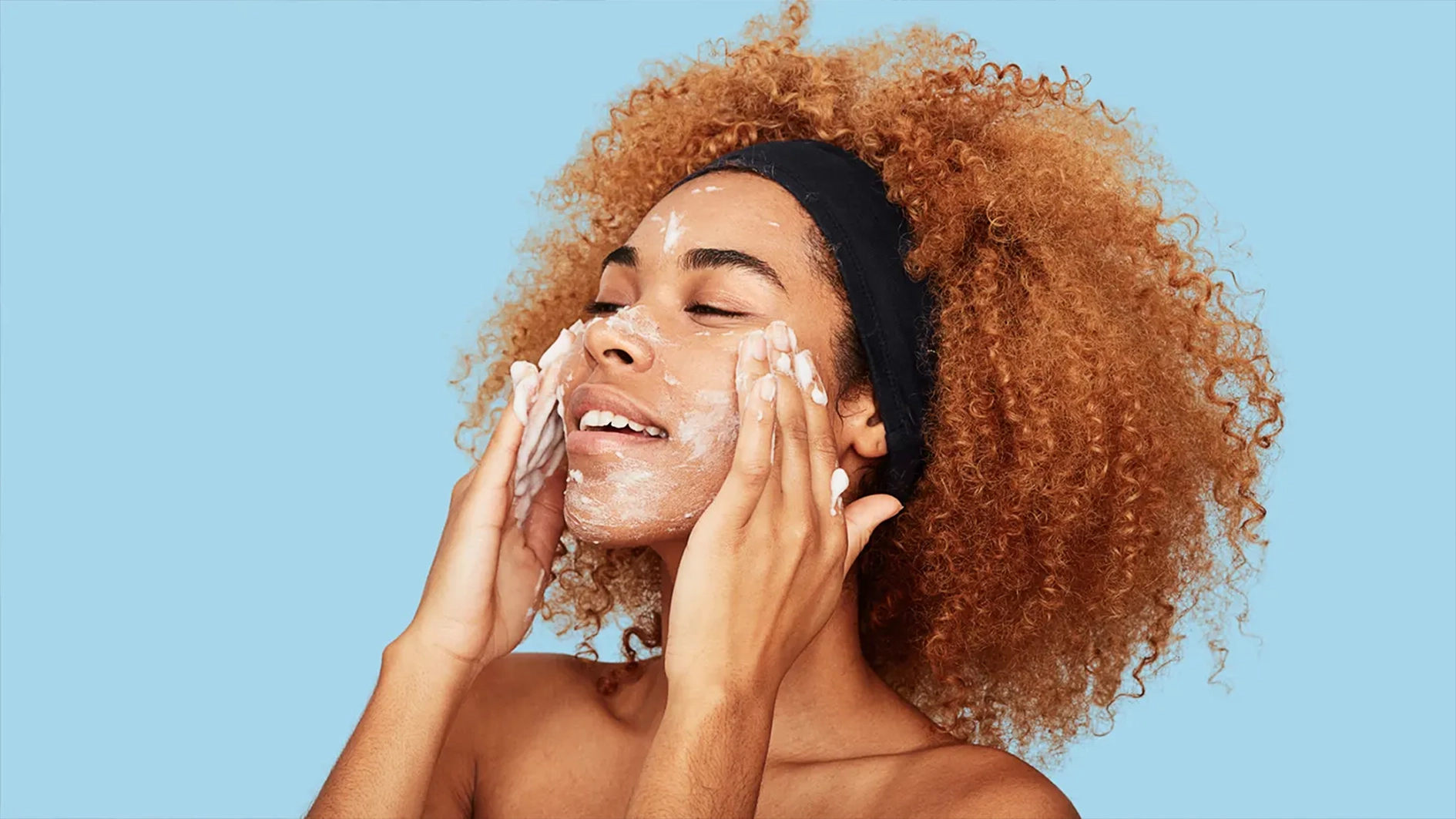 A woman doing facials