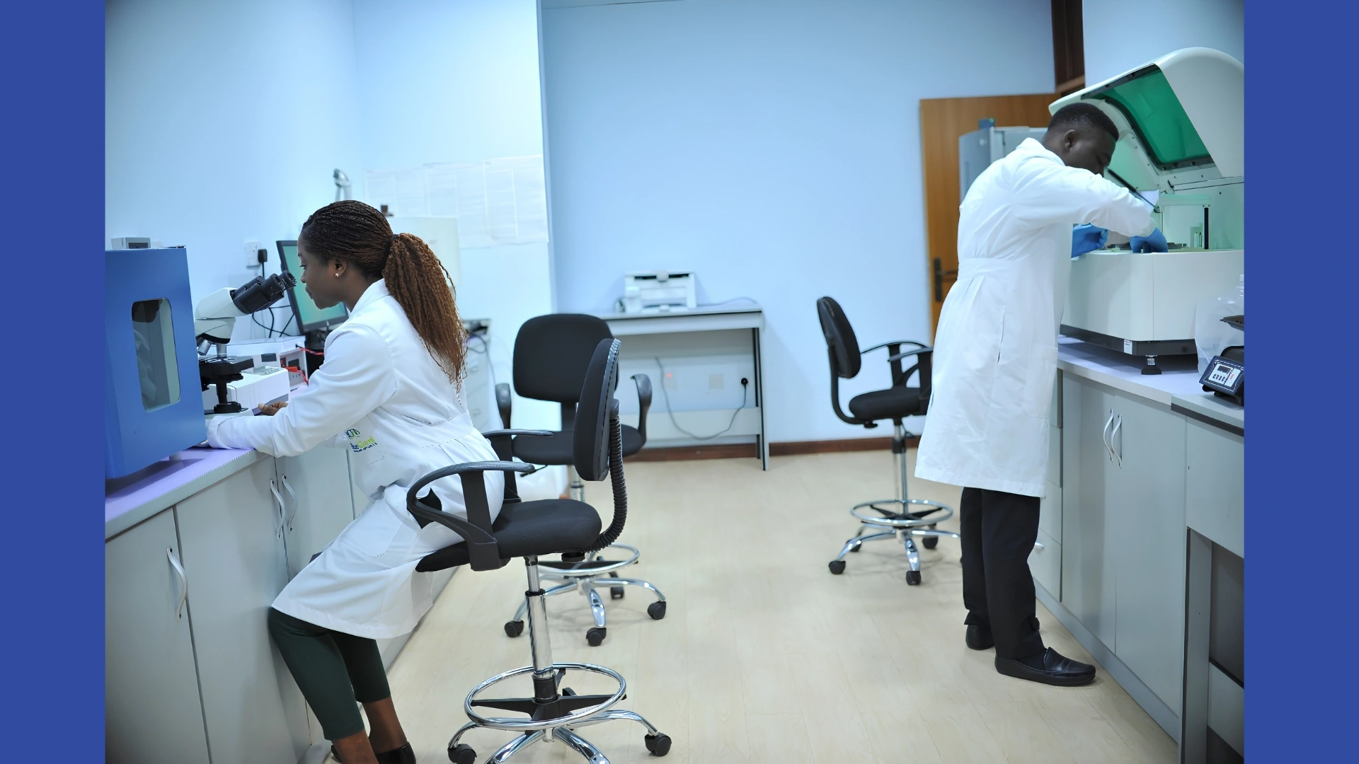 Lab scientists at Bioefficient Medical Diagnostics.
