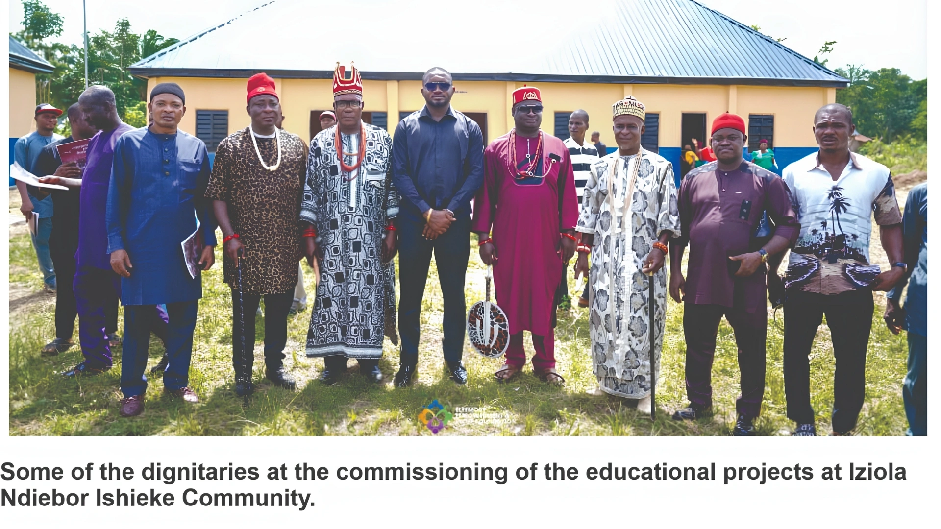 Some of the dignitaries at the commissioning of the educational projects at Iziola Ndiebor Ishieke Community
