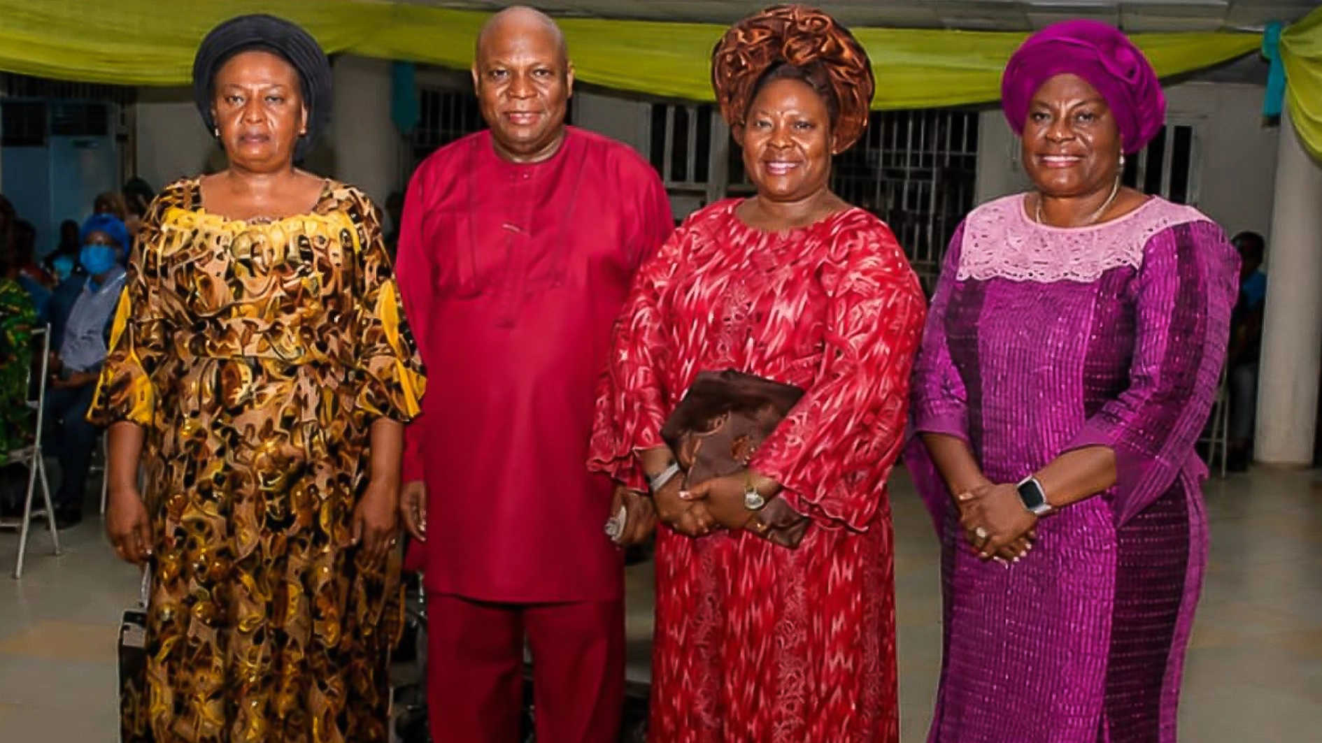 L-R: FWI National President, Elder Margret Udoh, Foursquare National Secretary Rev. Samson Alawode and his wife, Rev. Sarah Alawode, and Chairperson, Pre-June Rally Retreat, Dcns Funke Oga during the Pre June Rally Retreat in Idimu, Lagos State