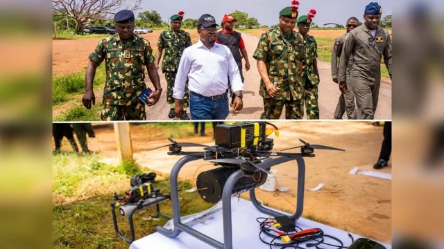 Fibre-optic drone