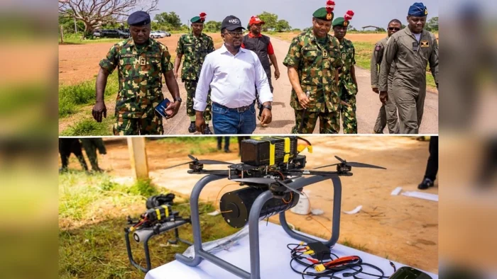 Fibre-optic drone