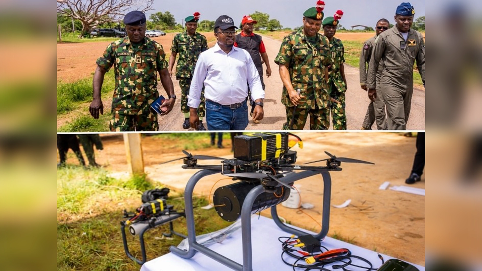 Fibre-optic drone