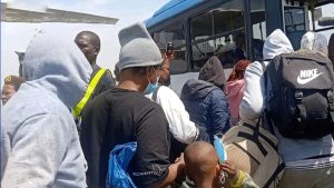 Nigerians returning from South Africa