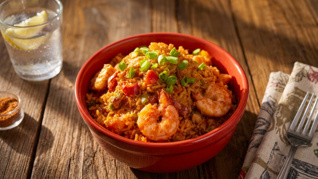 One-Pot Sausage and Shrimp Jambalaya