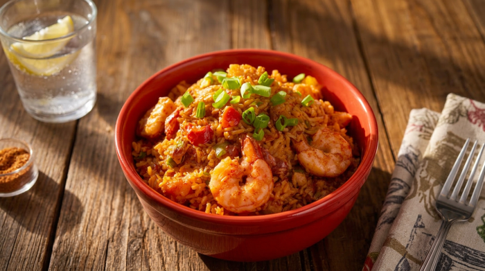 One-Pot Sausage and Shrimp Jambalaya