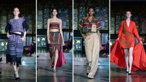 Looks from Tidé Chen’s Woven Realities collection