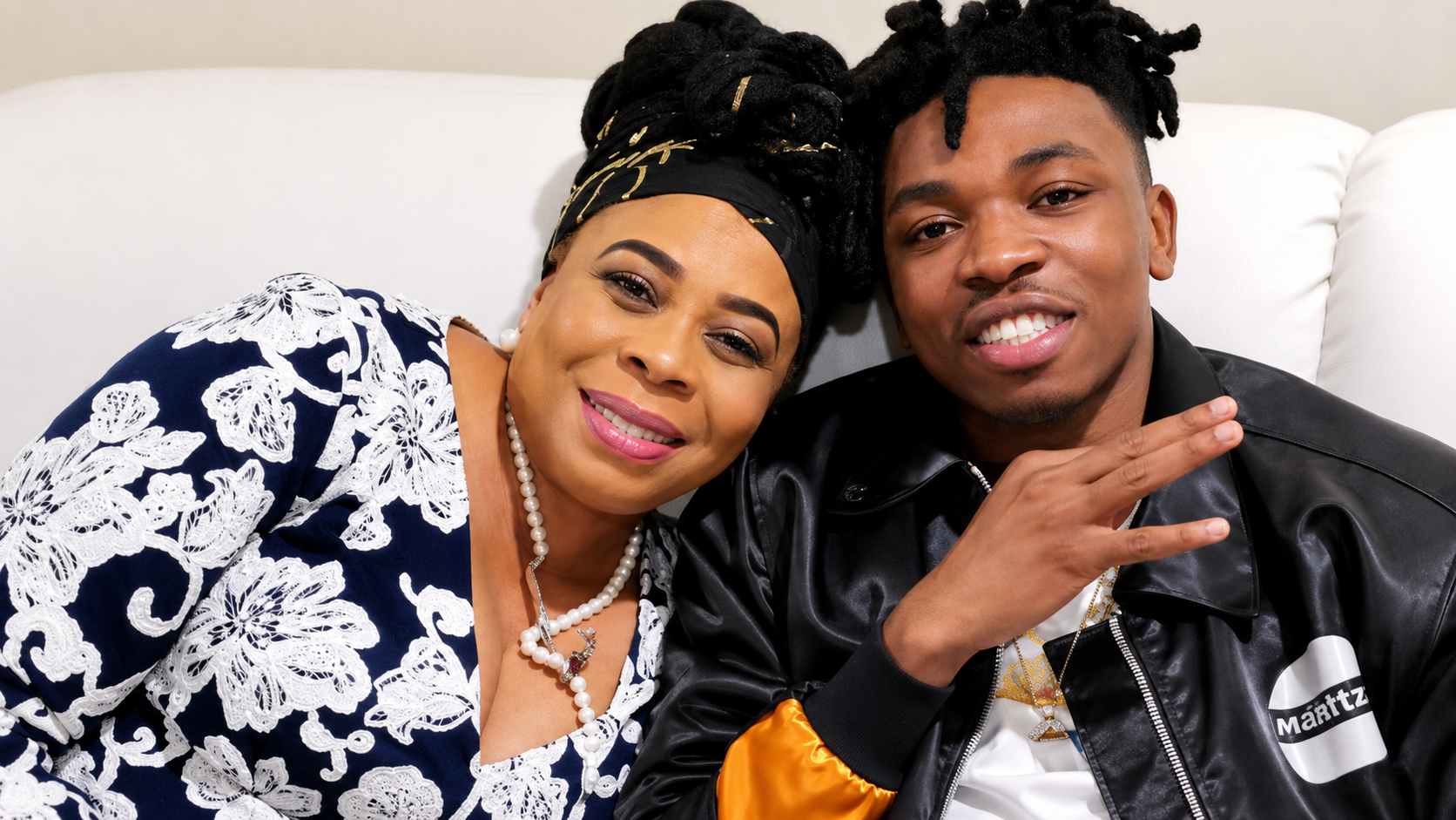 Mayorkun and his mother Toyin Adewale