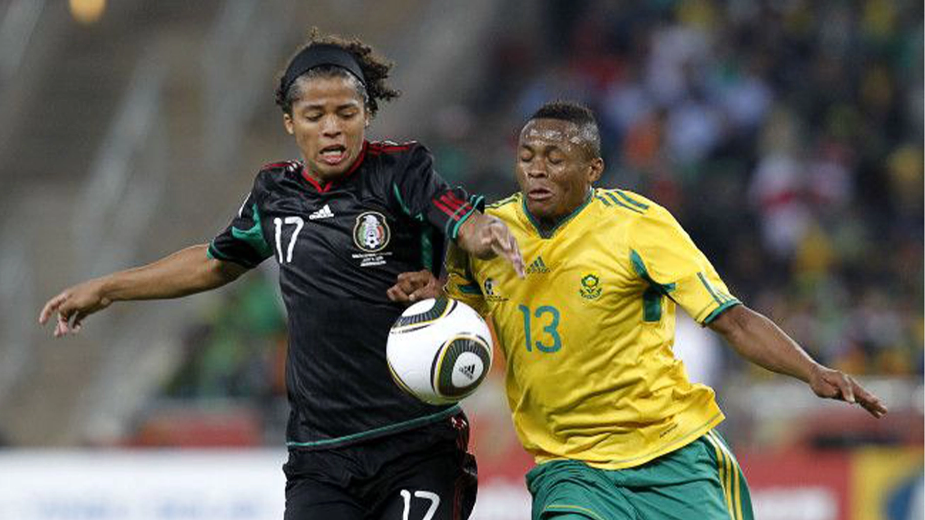 Mexico held South Africa to a 1-1 draw when they met in the opening game of the 2010 World Cup in Johannesburg.