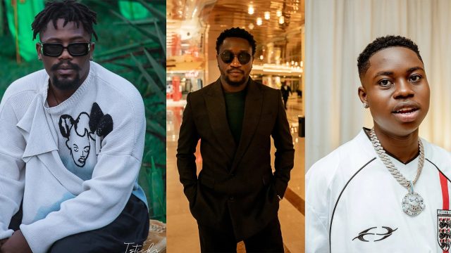 Nigerian rapper Ycee, singer Nasboi, and streamer Peller.