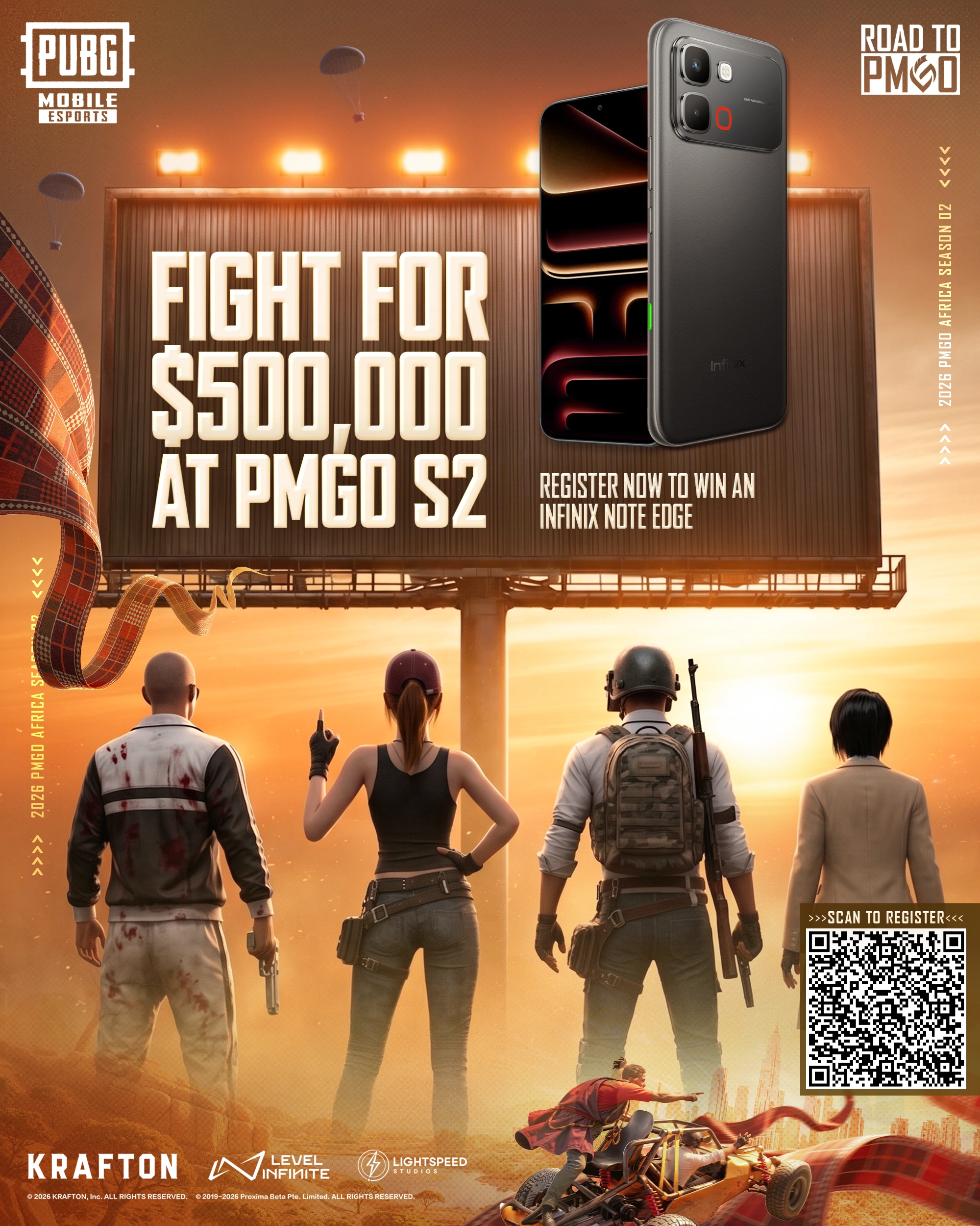 PUBG MOBILE has opened registration for the Road to 2026 PMGO Season 2, giving African teams a chance to qualify for the PMGC and compete for over $3.5 million in prize money.