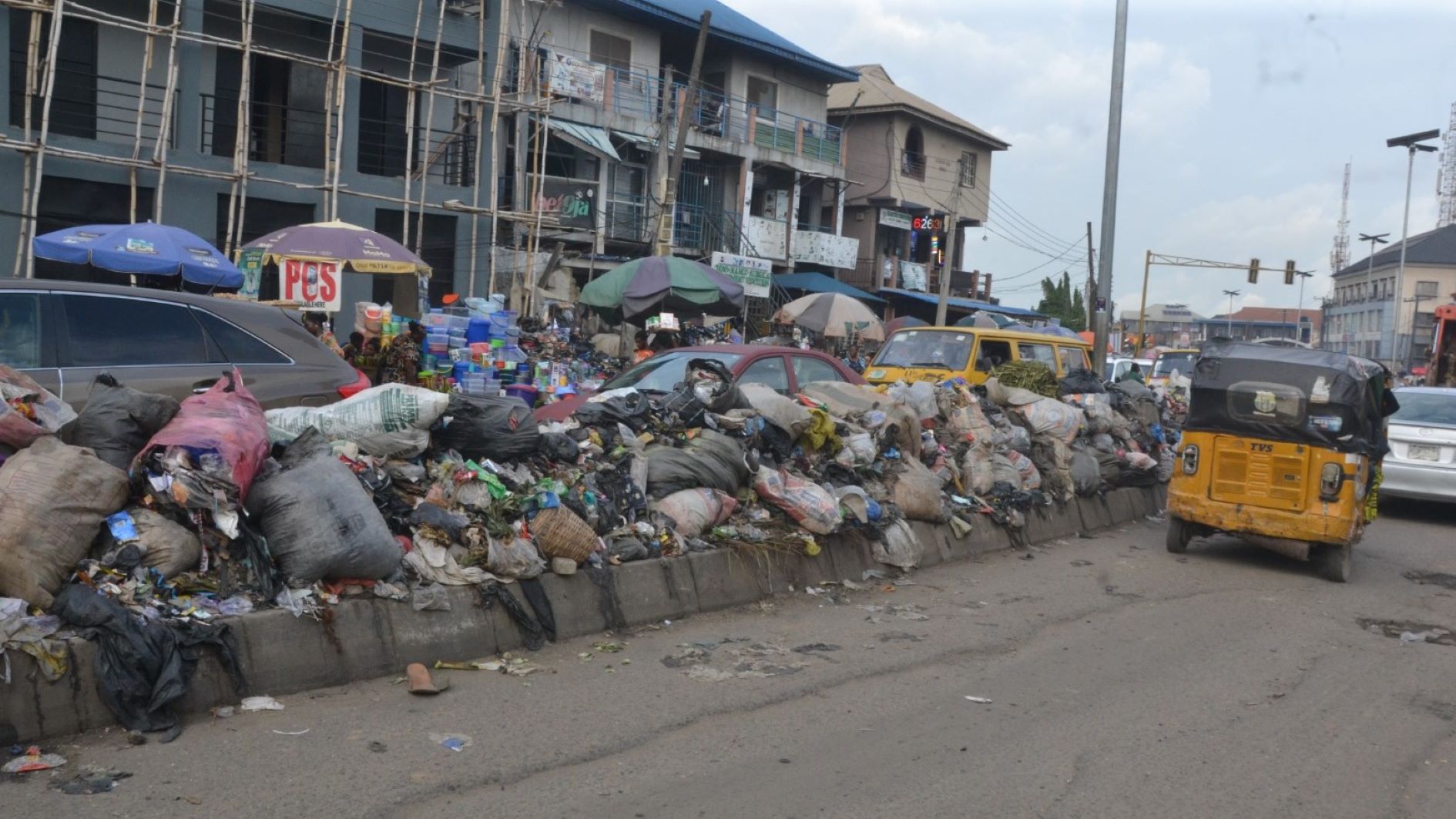 Heaps of waste on different sections of major roads of Lagos   			PHOTO: Ayodele Adeniran