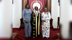 Group Managing Director, Xtralarge Farm and Resort, Dr. Moji Davids (left); President of the senate, the commonwealth of Bahamas, LaShelle Adderley and HRM Princess Moradehun Adedoyin Solarin at the World Agritourism Festival 2026.