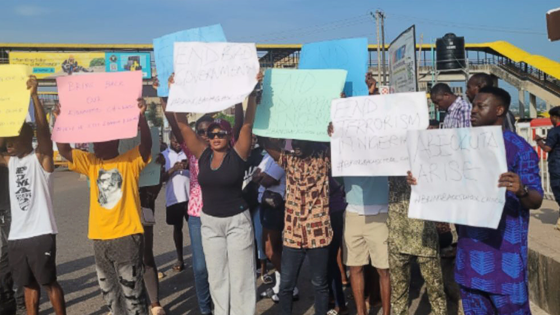 Scene of the protest in Ogun State