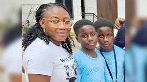 Rescued Adelabu’s sister with children