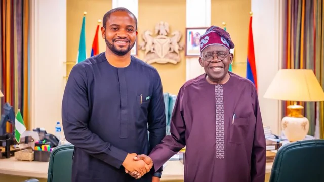 Mark Okoye and President Bola Tinubu